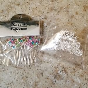 Silver hair accessory set